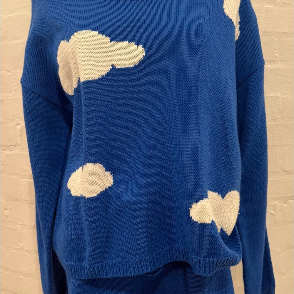 525 America Clouds Sweater SET in blue acrylic. Women’s XL - Picture 2 of 4